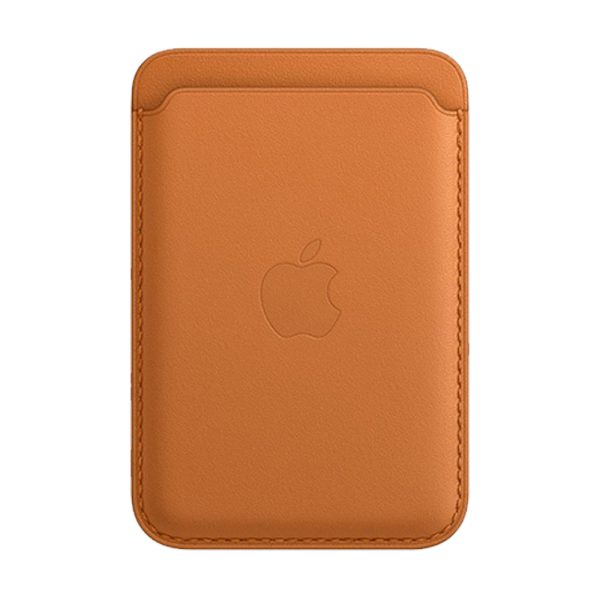جاکارتی مگ سیف چرمی اپل مدل iPhone Leather Wallet with MagSafe-Golden Brown - قهوه‌ای
