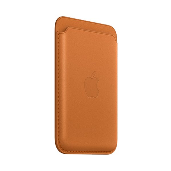 جاکارتی مگ سیف چرمی اپل مدل iPhone Leather Wallet with MagSafe-Golden Brown - قهوه‌ای