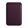 جاکارتی مگ سیف چرمی اپل مدل iPhone Leather Wallet with MagSafe-Dark Cherry - آلبالویی تیره