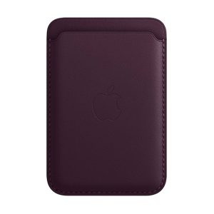 جاکارتی مگ سیف چرمی اپل مدل iPhone Leather Wallet with MagSafe-Dark Cherry - آلبالویی تیره