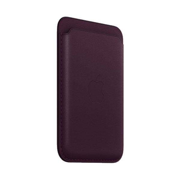 جاکارتی مگ سیف چرمی اپل مدل iPhone Leather Wallet with MagSafe-Dark Cherry - آلبالویی تیره