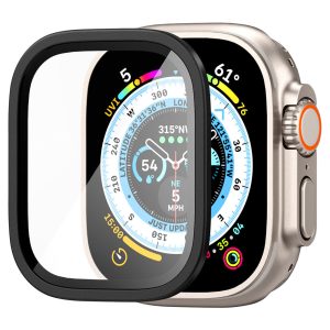 محافظ صفحه نمایش اپل واچ اولترا برند اسپیگن Spigen Apple Watch Ultra (49mm) Screen Protector Glas.tR Slim Pro رنگ مشکی