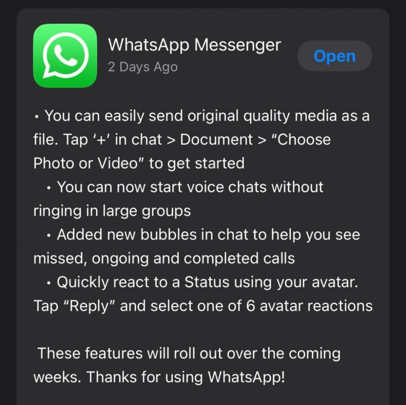 whatsapp iOS 2