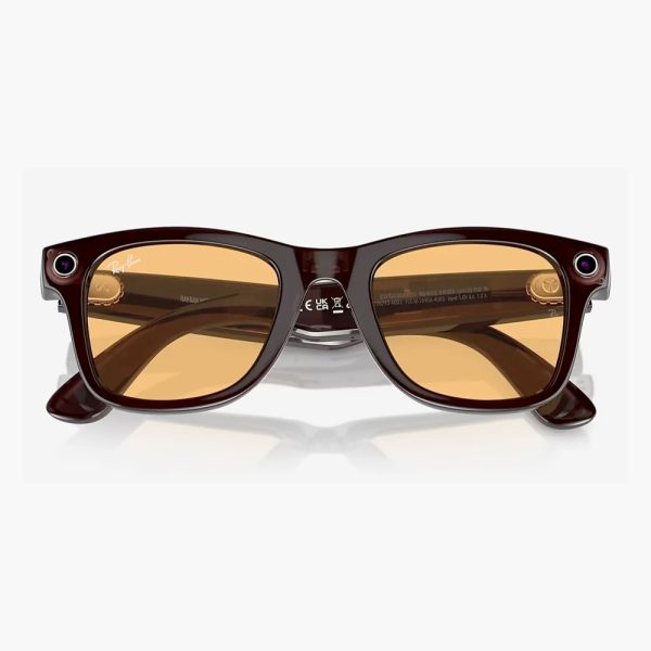 عینک هوشمند ری بن متا | RAY BAN | META Wayfarer مدل Shiny Rebel Black - Amber