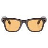 عینک هوشمند ری بن متا | RAY BAN | META Wayfarer مدل Shiny Rebel Black - Amber