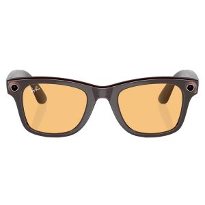 عینک هوشمند ری بن متا | RAY BAN | META Wayfarer مدل Shiny Rebel Black - Amber