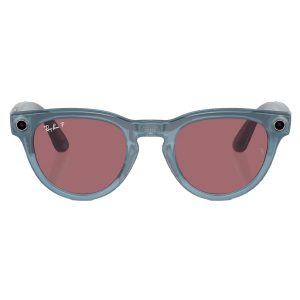 عینک هوشمند ری بن متا اُپن باکس | RAY BAN | META HEADLINER مدل Shiny jeans - Polar Dusty Red