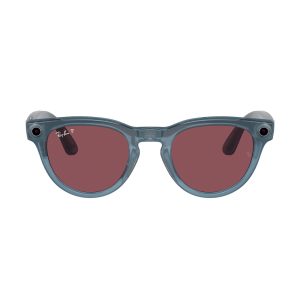 عینک هوشمند ری بن متا | RAY BAN | META HEADLINER مدل Shiny jeans - Polar Dusty Red