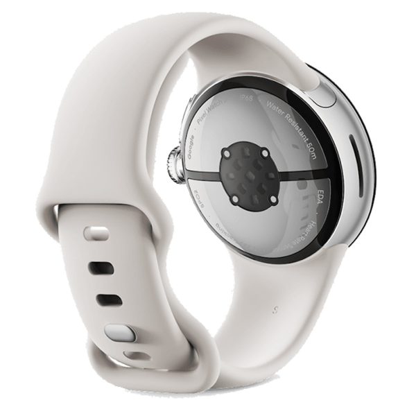 ساعت هوشمند گوگل پیکسل ۲ | Google Pixel Watch 2 رنگ نقره‌ای با بند کرم