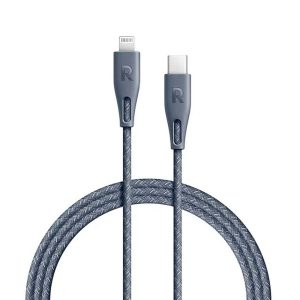 کابل تبدیل USB-C به لایتنینگ راوپاور مدل RP-CB1017 طول 1.2 متر | رنگ خاکستری