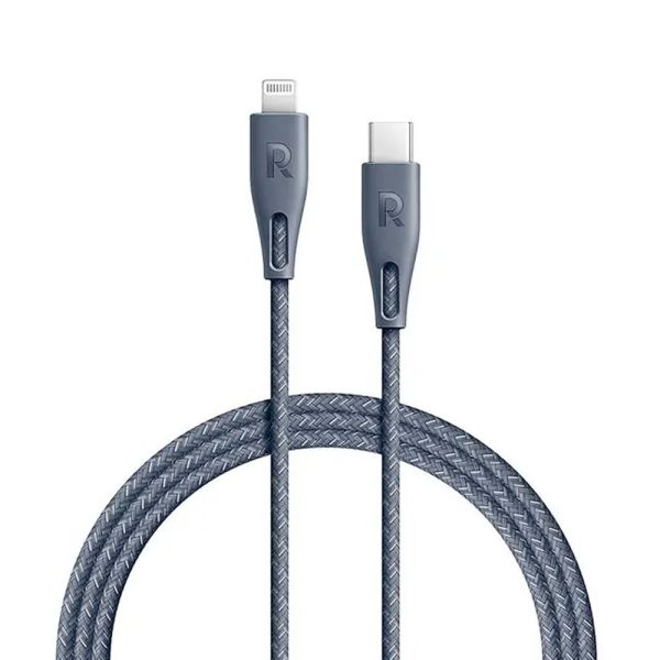 کابل تبدیل USB-C به لایتنینگ راوپاور مدل RP-CB1017 طول 1.2 متر | رنگ خاکستری