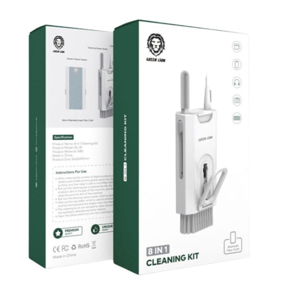 کیت تمیز کننده لوازم دیجیتال گرین مدل Green Lion Cleaning Kit 8 in 1