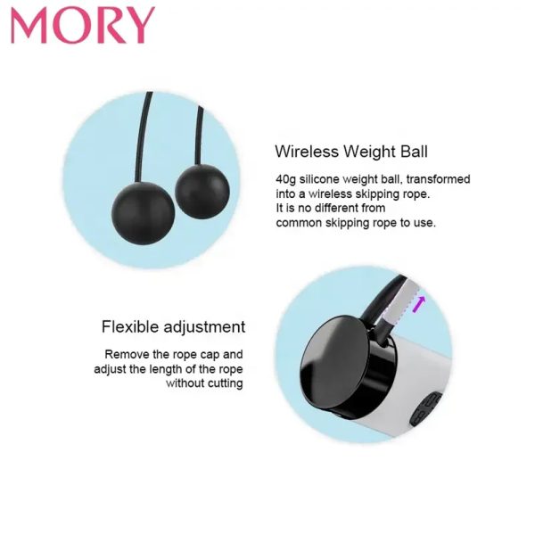 طناب ورزشی هوشمند موری مدل MORY-intelligent jump rope-j01