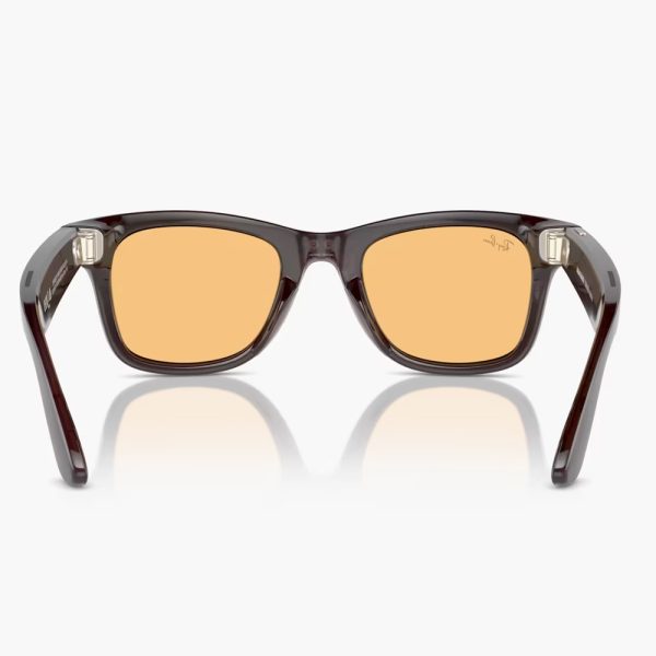 عینک هوشمند ری بن متا | RAY BAN | META Wayfarer مدل Shiny Rebel Black - Amber