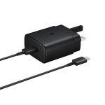 شارژر دیواری سامسونگ 45W سه پین مدل EP-TA845 توان 45 وات به همراه کابل تایپ سی