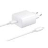 شارژر دیواری سامسونگ 45W دو پین مدل EP-TA845 توان 45 وات به همراه کابل تایپ سی