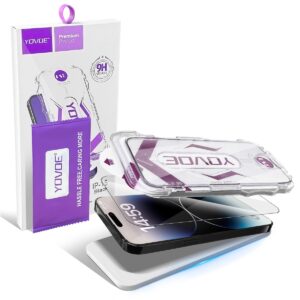 گلس يووو شفاف مناسب برای آیفون ۱۵ پرو مکس - YOVOE iPhone 15 ProMax black