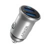 شارژر فندکی انکر مدل A2727 Powerdrive 2 Alloy | رنگ نقره‌ای