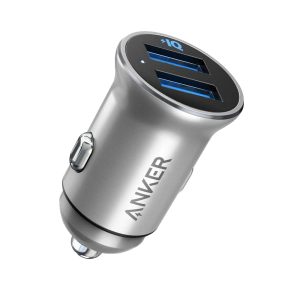 شارژر فندکی انکر مدل A2727 Powerdrive 2 Alloy | رنگ نقره‌ای