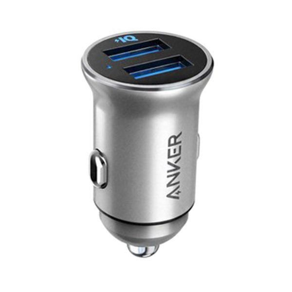 شارژر فندکی انکر مدل A2727 Powerdrive 2 Alloy | رنگ نقره‌ای