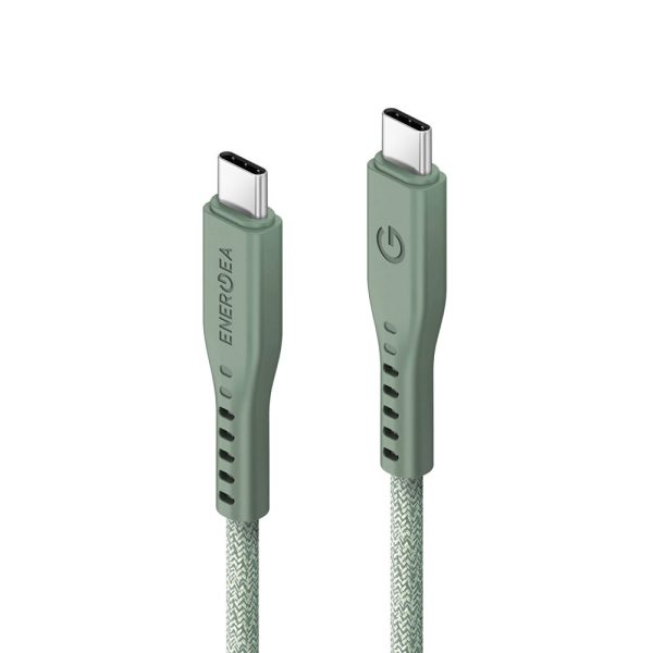کابل USB-C 240W به USB-C انرژیا مدل FLOW رنگ سبز طول ۱.۵ متری