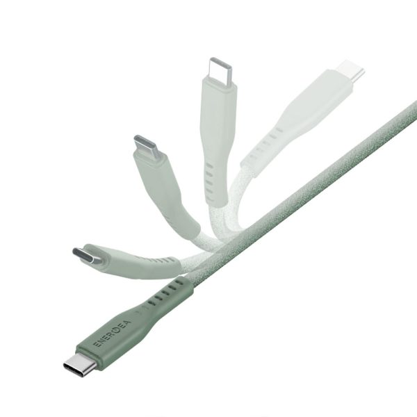 کابل USB-C 240W به USB-C انرژیا مدل FLOW رنگ سبز طول ۱.۵ متری
