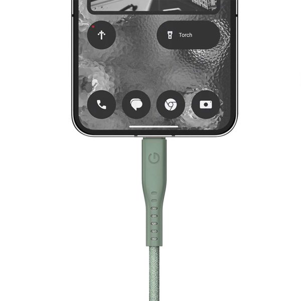 کابل USB-C 240W به USB-C انرژیا مدل FLOW رنگ سبز طول ۱.۵ متری