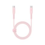 کابل USB-C 240W به USB-C انرژیا مدل FLOW رنگ صورتی طول ۱.۵ متری
