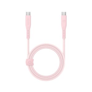 کابل USB-C 240W به USB-C انرژیا مدل FLOW رنگ صورتی طول ۱.۵ متری