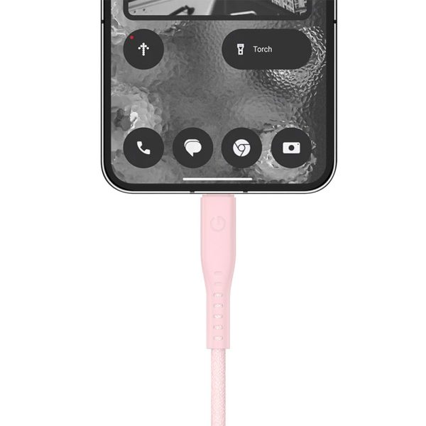 کابل USB-C 240W به USB-C انرژیا مدل FLOW رنگ صورتی طول ۱.۵ متری