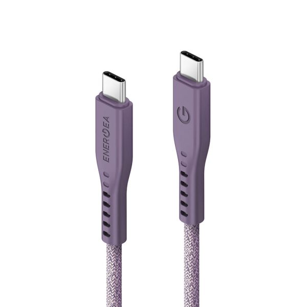 کابل USB-C 240W به USB-C انرژیا مدل FLOW رنگ بنفش طول ۱.۵ متری