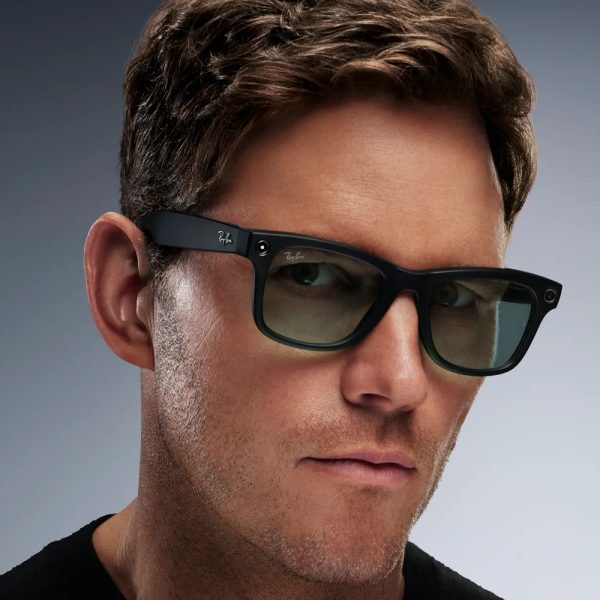 عینک هوشمند ری بن متا | RAY BAN | META Wayfarer مدل Shiny Black - G15 Green