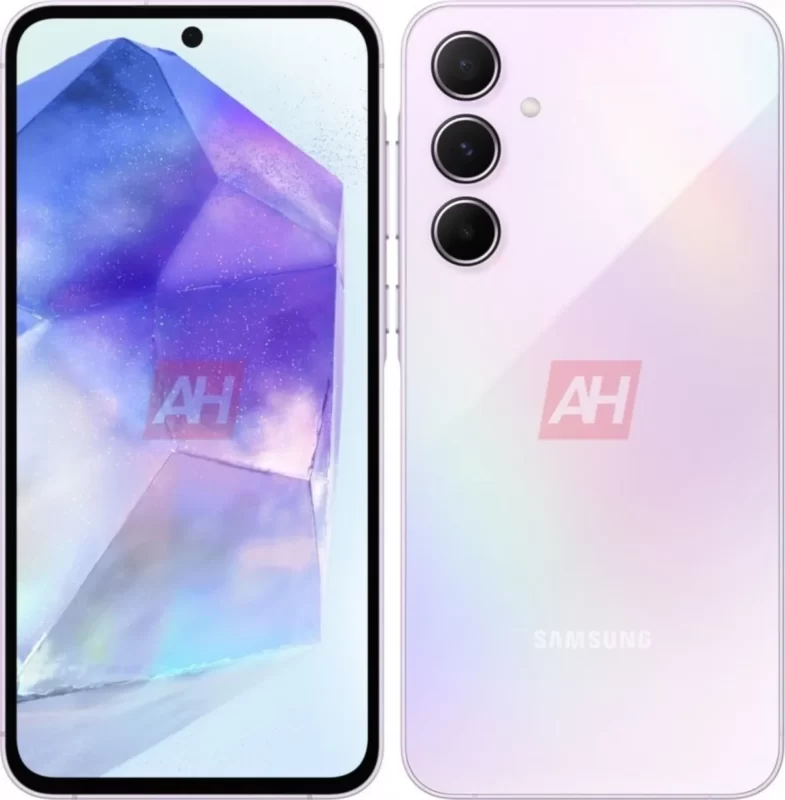 galaxy a55 front rear render