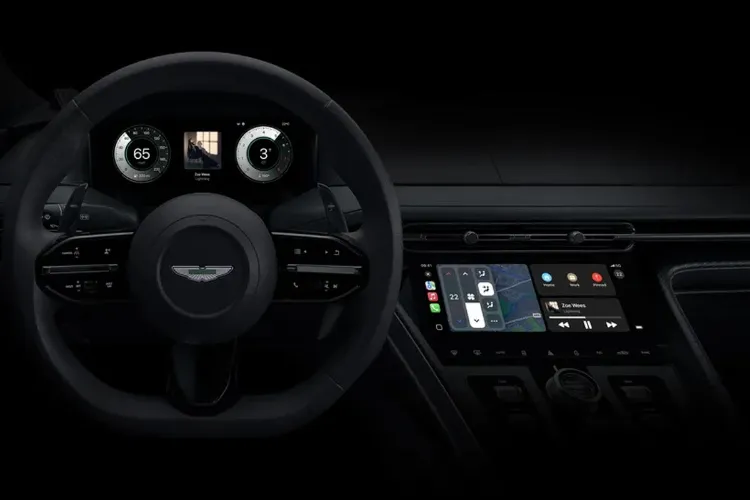 next generation apple carplay ui in an aston martin