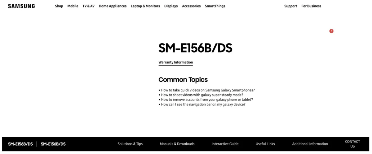 samsung galaxy f15 5g support webpage india sm e156b scaled