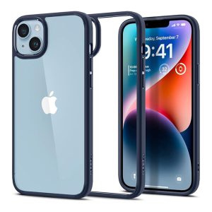 قاب Spigen های کپی Ultra Hybrid رنگ آبی مناسب برای iPhone 14 شفاف