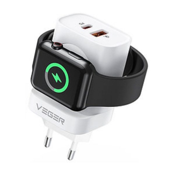 شارژر دیواری 20 وات وگر Veger Dual Port Wall Adaptor مدل W002E