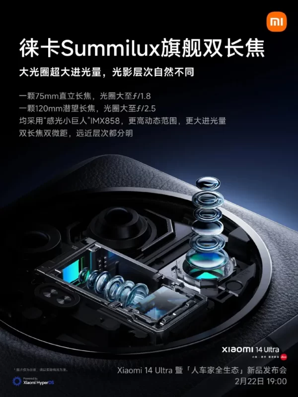 xiaomi 14 ultra telephoto camera poster