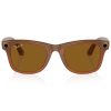 عینک هوشمند ری بن متا | RAY BAN | META Wayfarer مدل Shiny Caramel Transparent - Polar Brown
