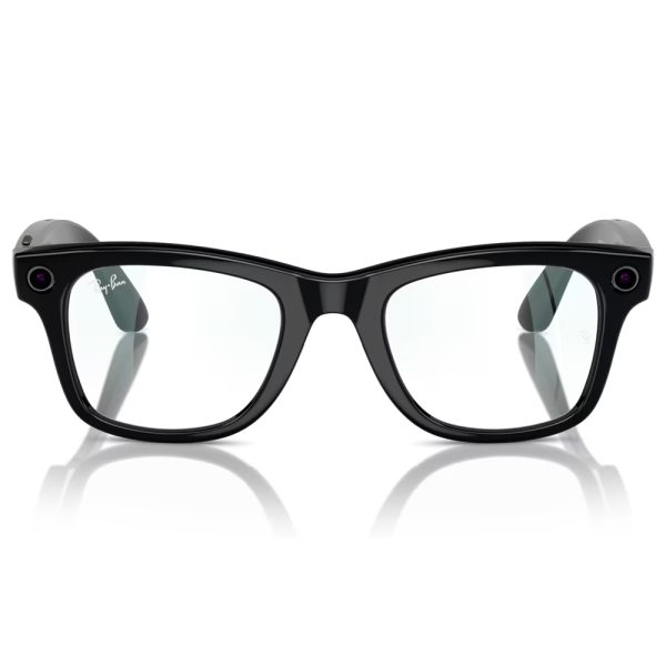 عینک هوشمند ری بن متا | RAY BAN | META Wayfarer مدل Shiny Black - Transition G15 Green