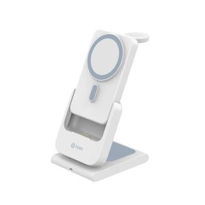 استند شارژ بی‌سیم رومیزی و پاوربانک انرژیا بازیک مدل Bazic 4 in 1 Flex 10K-GM-FLEX10K-WHT