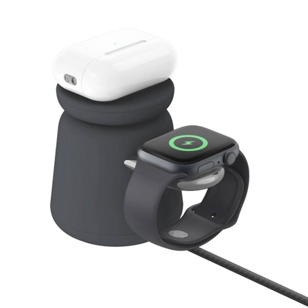 پایه شارژ وایرلس بلکین با فناوری مگ سیف | BoostCharge Pro 2-in-1 Wireless Charging Dock with MagSafe 15W