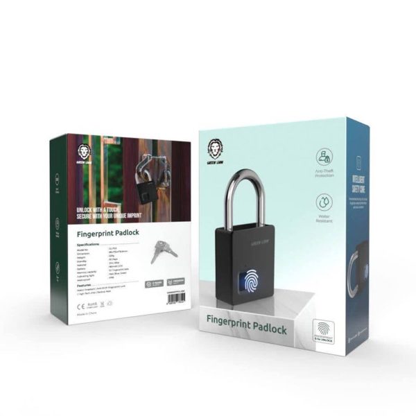 قفل اثرانگشتی گرین مدل Green lion GNMINIFPPDLK fingerprint padlock