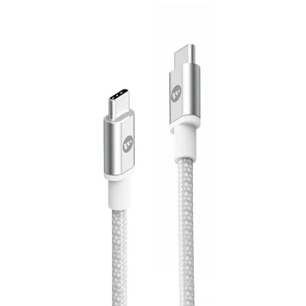 کابل ۱متری شارژ دوسر تایپ سی موفی MOPHIE USB-C TO USB-C 60W | رنگ سفید