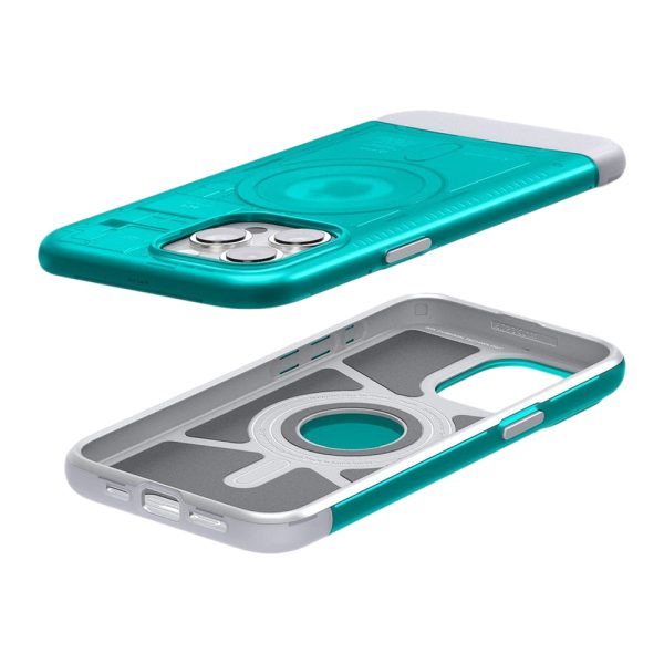 قاب آیفون ۱۵ پرو مکس اسپیگن Spigen Classic C1 (MagFit) for iPhone 15 Pro Max سبز آبی
