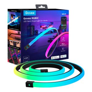 ریسه ۳ متری گووی مخصوص میز Govee RGBIC Neon Rope Lights for Desks 3M