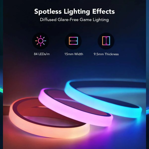 ریسه ۳ متری گووی مخصوص میز Govee RGBIC Neon Rope Lights for Desks 3M
