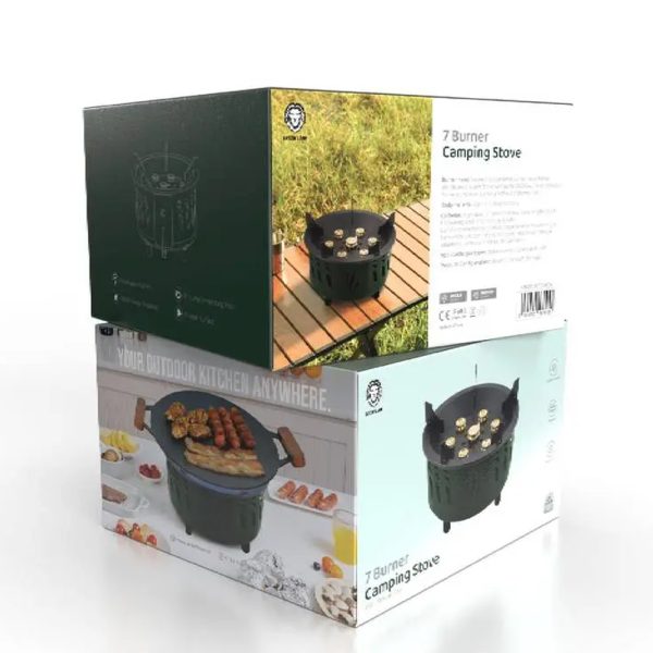 اجاق گاز کمپینگ 7 شعله گرین Green 7 Burner Camping Stove