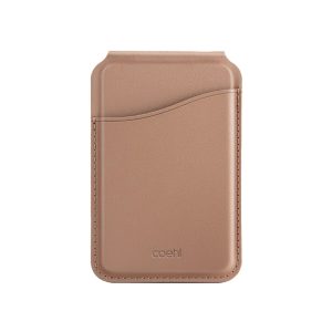 جاکارتی استند و آینه یونیک کوئل Esme Magnetic Cardholder with Mirror and Stand Coehl رنگ کرم تیره