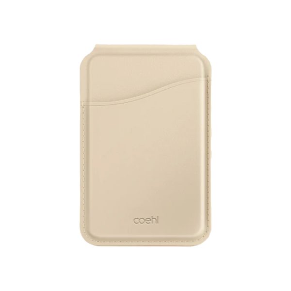 جاکارتی استند و آینه یونیک کوئل Esme Magnetic Cardholder with Mirror and Stand Coehl رنگ کرم روشن